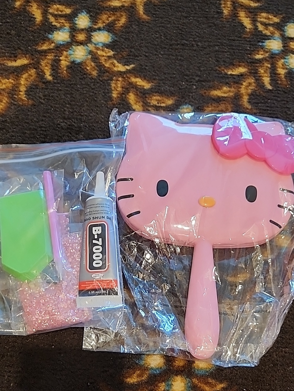 Hello Kitty Pink Hand Mirror with Bow Accent